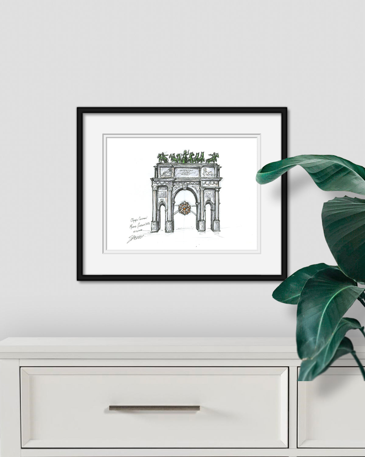 Milano-Cortina 2026 Cauldron Ink Sketch Art