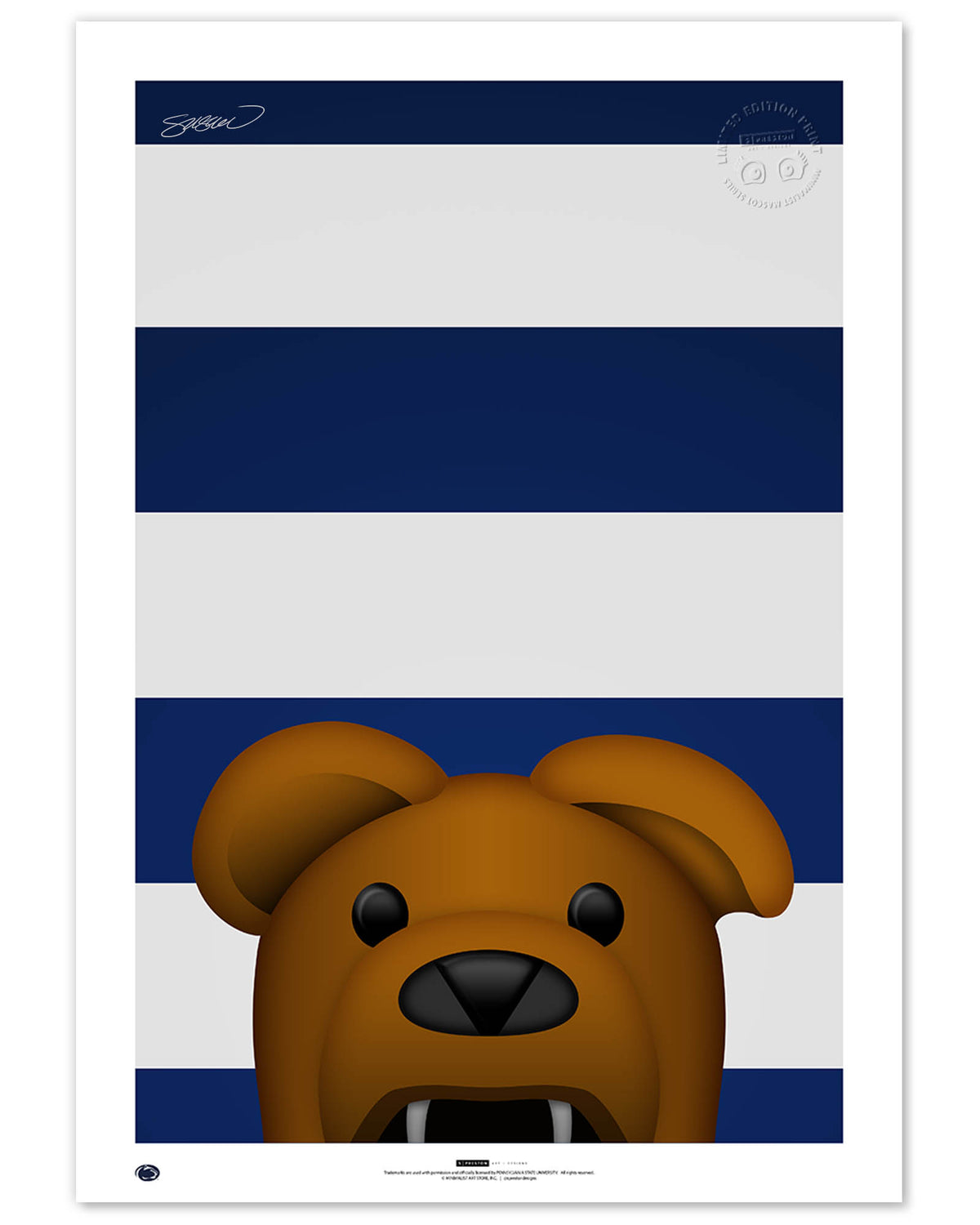 Minimalist Nittany Lion