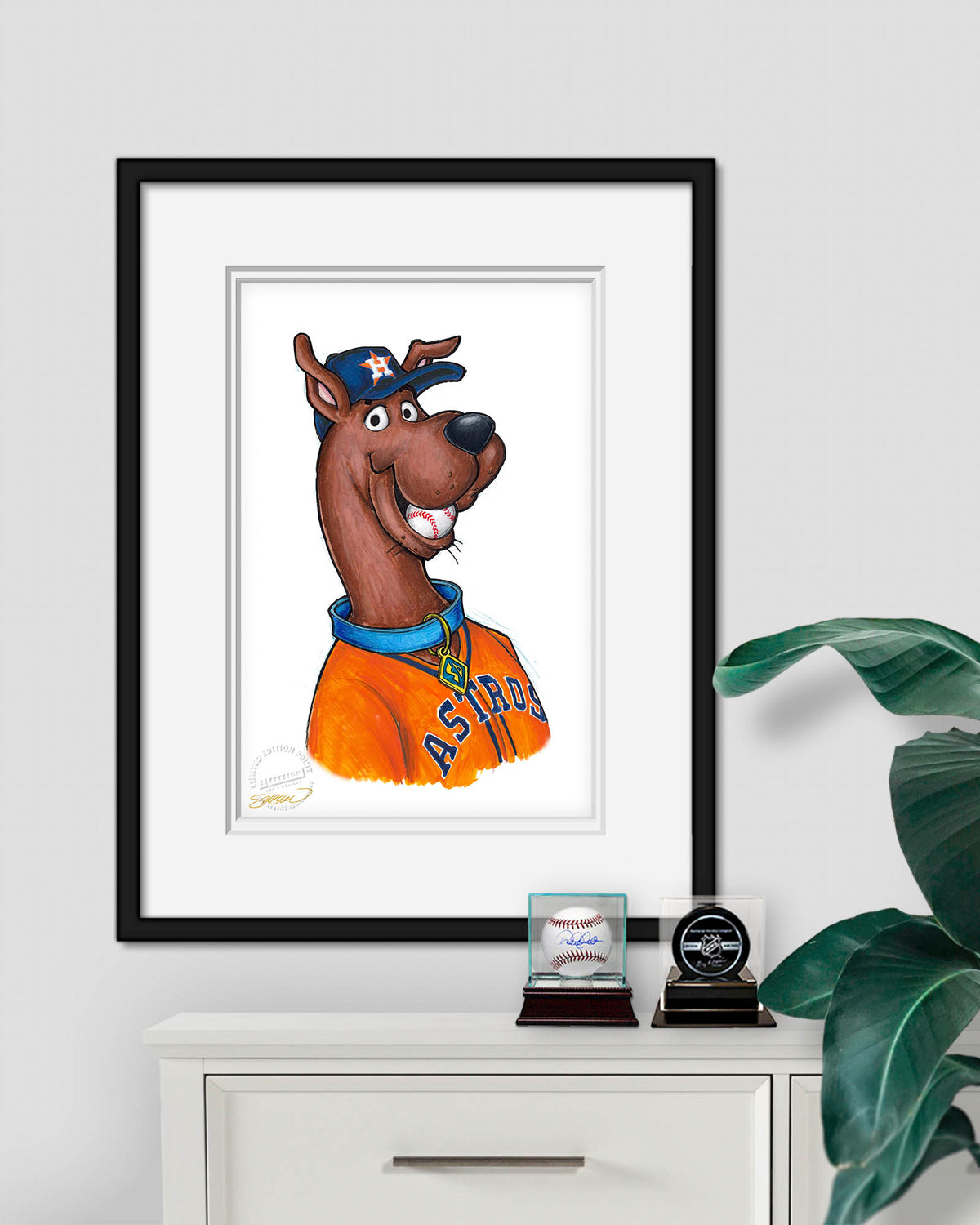 Scooby Doo x MLB Astros Limited Edition Art Print