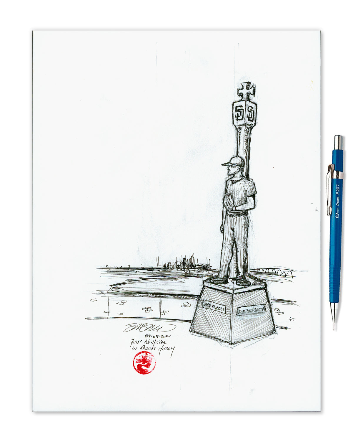 Joe Musgrove No Hitter Tribute Original Art