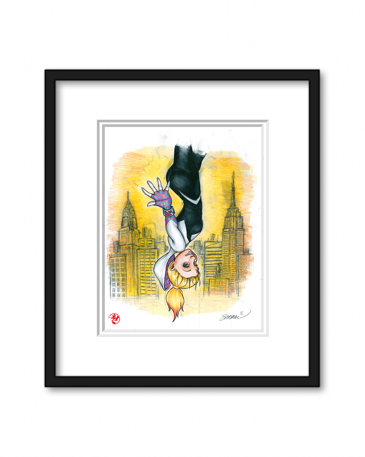 Gwen You Fine That Someone Original Art by S. Preston - Spider Gwen