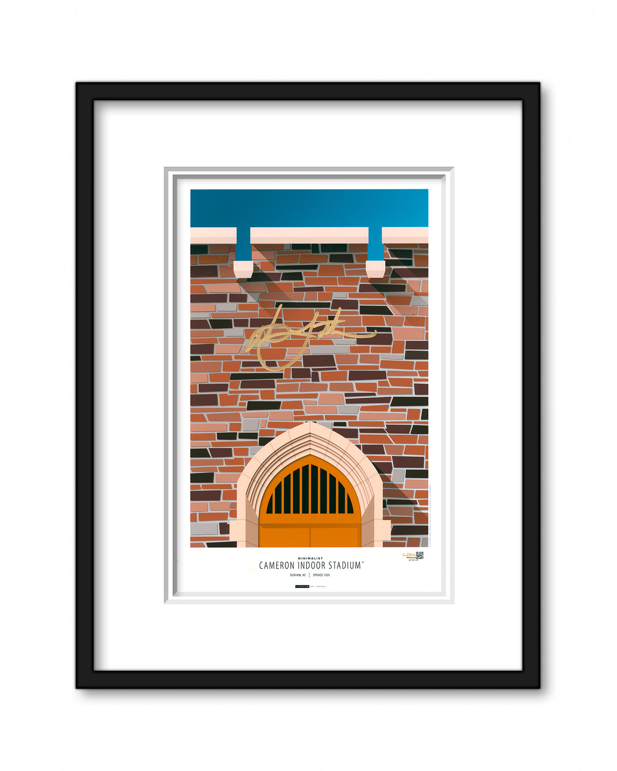 Minimalist Cameron Indoor Stadium - Christian Laettner Autographed -  Authenticated