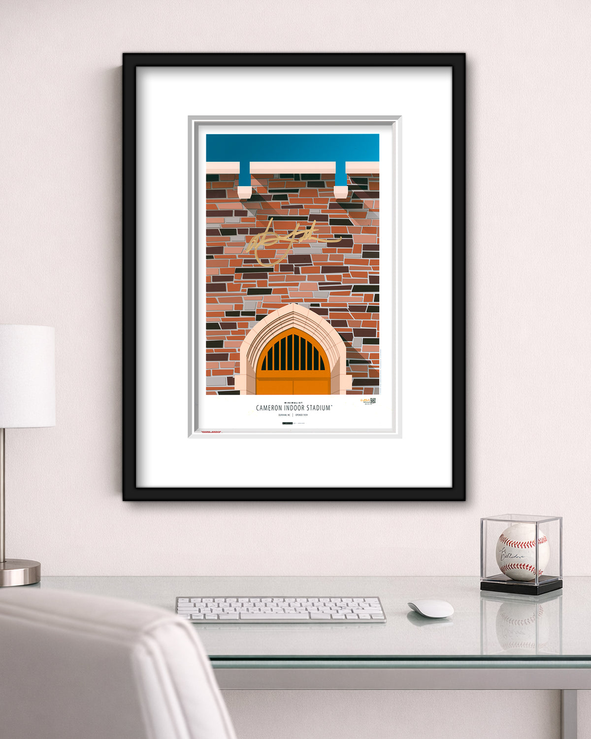 Minimalist Cameron Indoor Stadium - Christian Laettner Autographed -  Authenticated