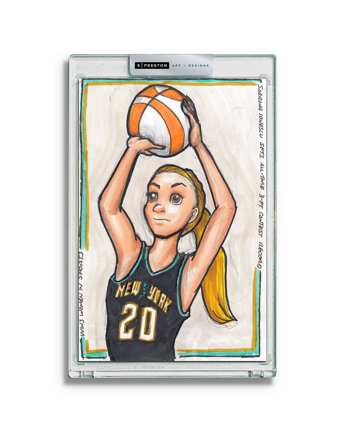 WinS® Every Day Sabrina Ionescu Original Art Card Slab 2023-07-14