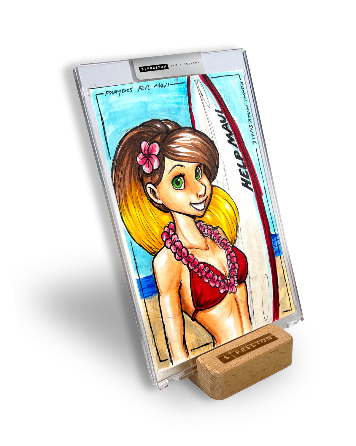 WinS® Every Day Konni Mackenzie Original Art Card Slab 2023-08-10 - HAWAII MAUI
