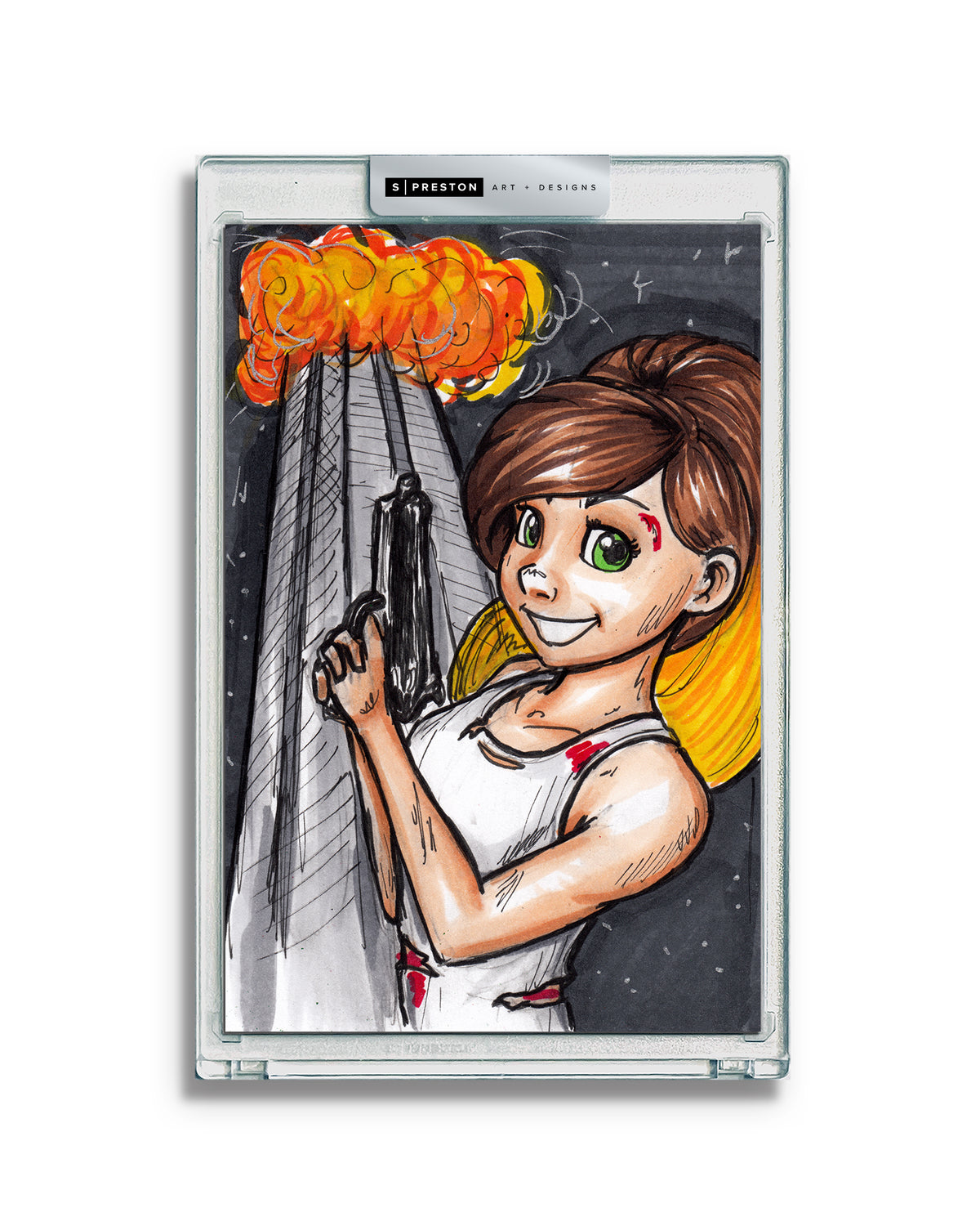 WinS® Every Day Konni Mackenzie Original Art Card Slab 2023-12-13 - Die Hard
