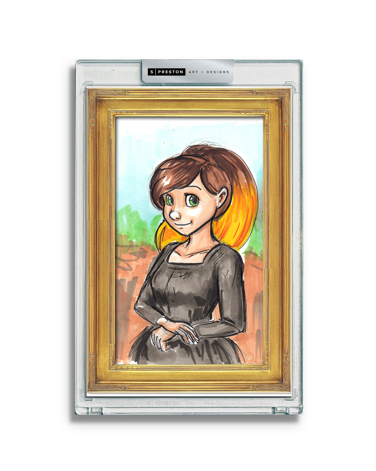 WinS® Konni Mackenzie Original Art Card Slab - Mona Lisa