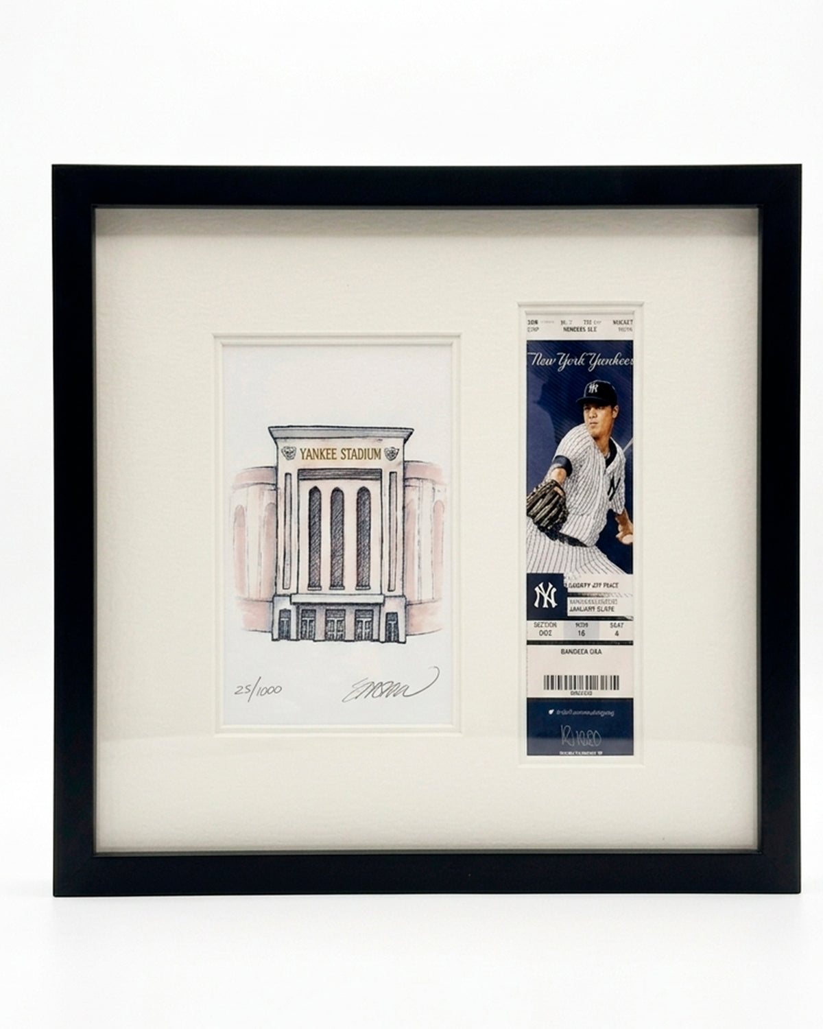 Yankee Stadium Limited Edition Sketch with Framed Aaron Judge Debut Ticket