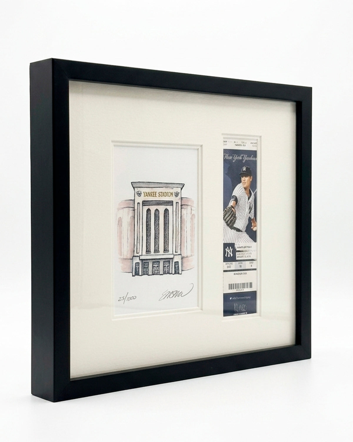 Yankee Stadium Limited Edition Sketch with Framed Aaron Judge Debut Ticket
