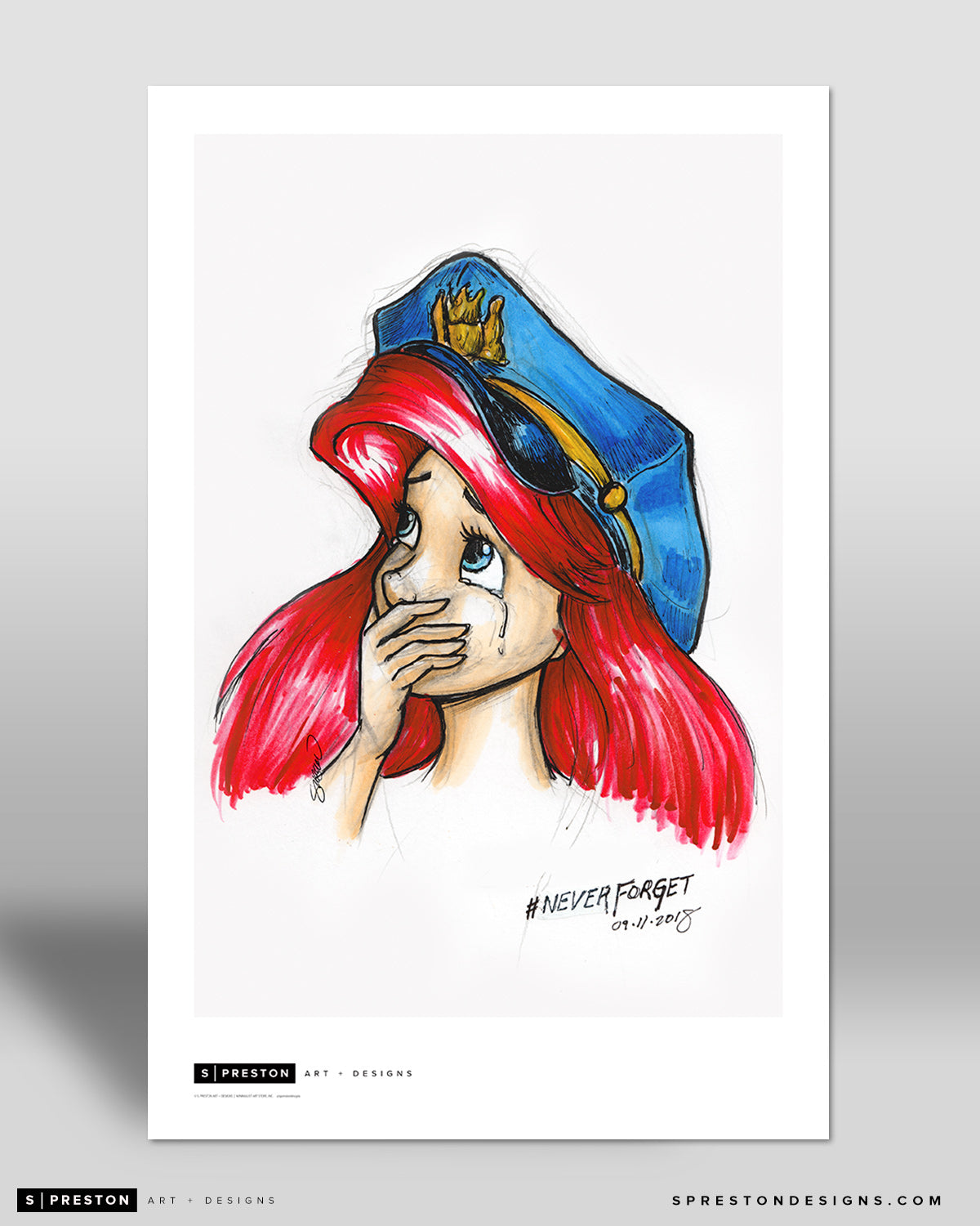 9/11 Princess 2018 Sketch Poster Print Ballpark Princess - S Preston