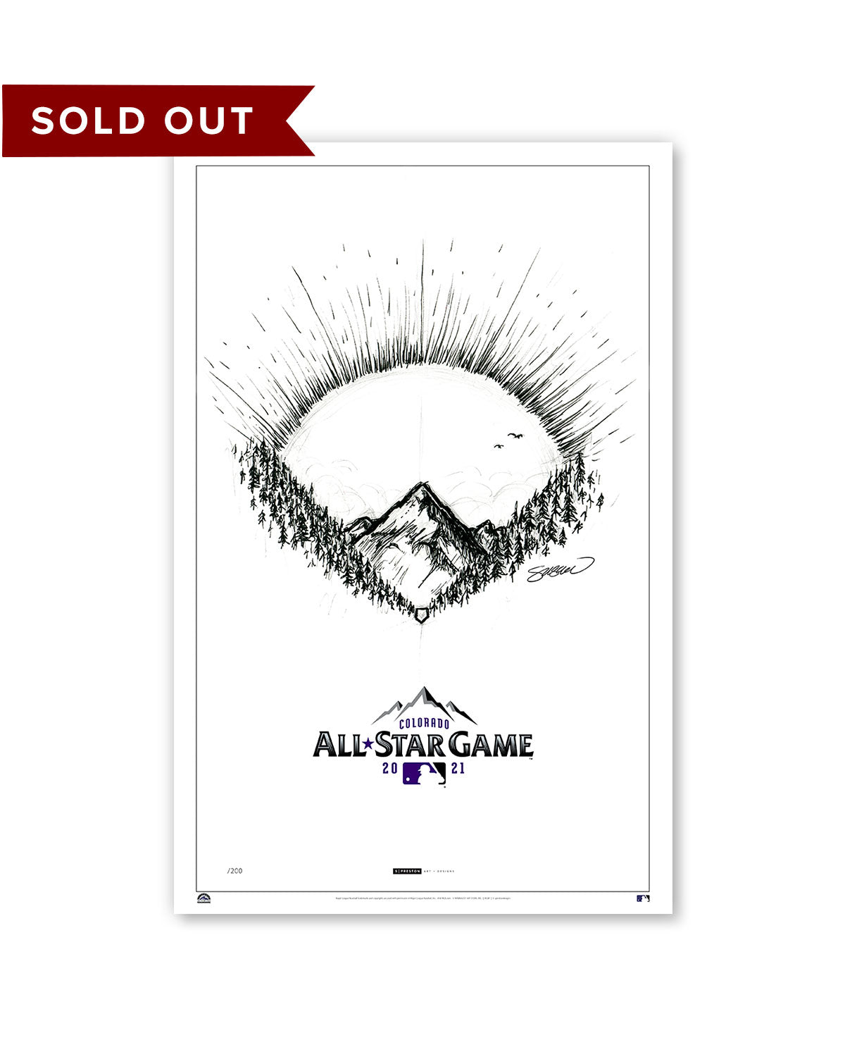 2021 MLB All-Star Game Sketch Print