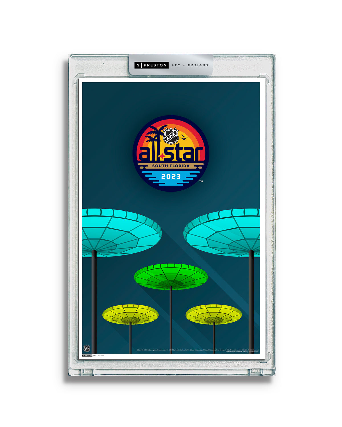 2023 NHL All-Star Game Minimalist FLA Live Arena Limited Edition Art Card Slab