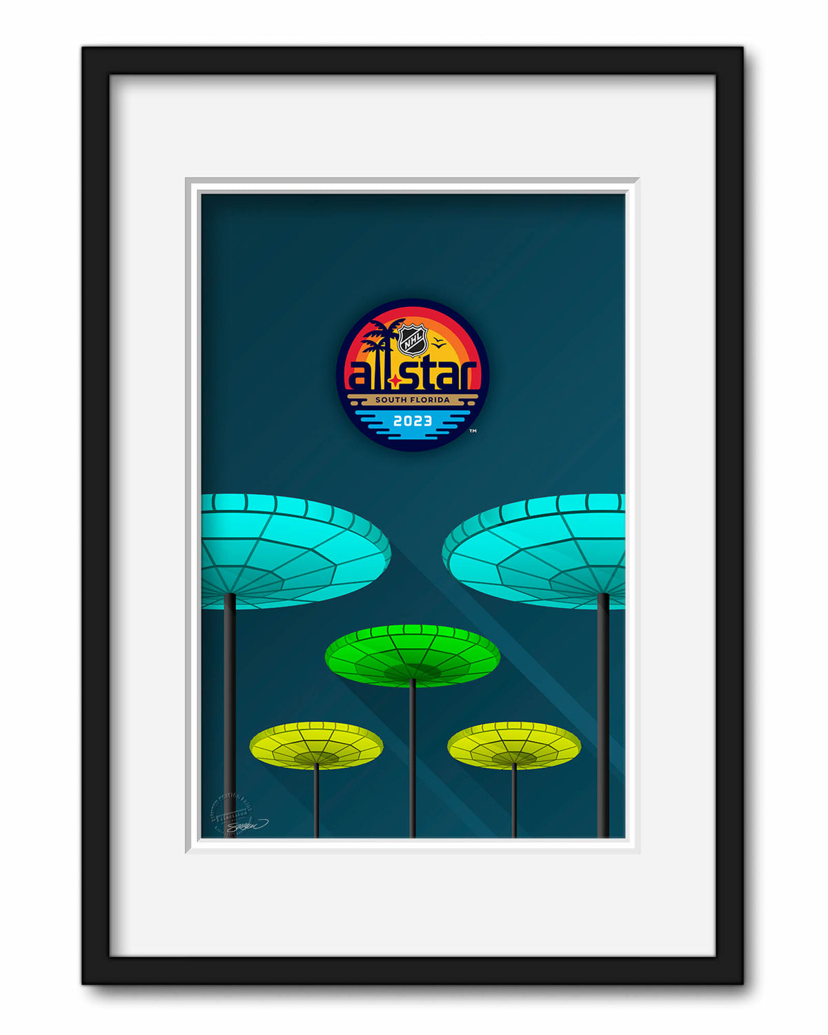 2023 NHL All-Star Game Minimalist FLA Live Arena Limited Edition Art Print