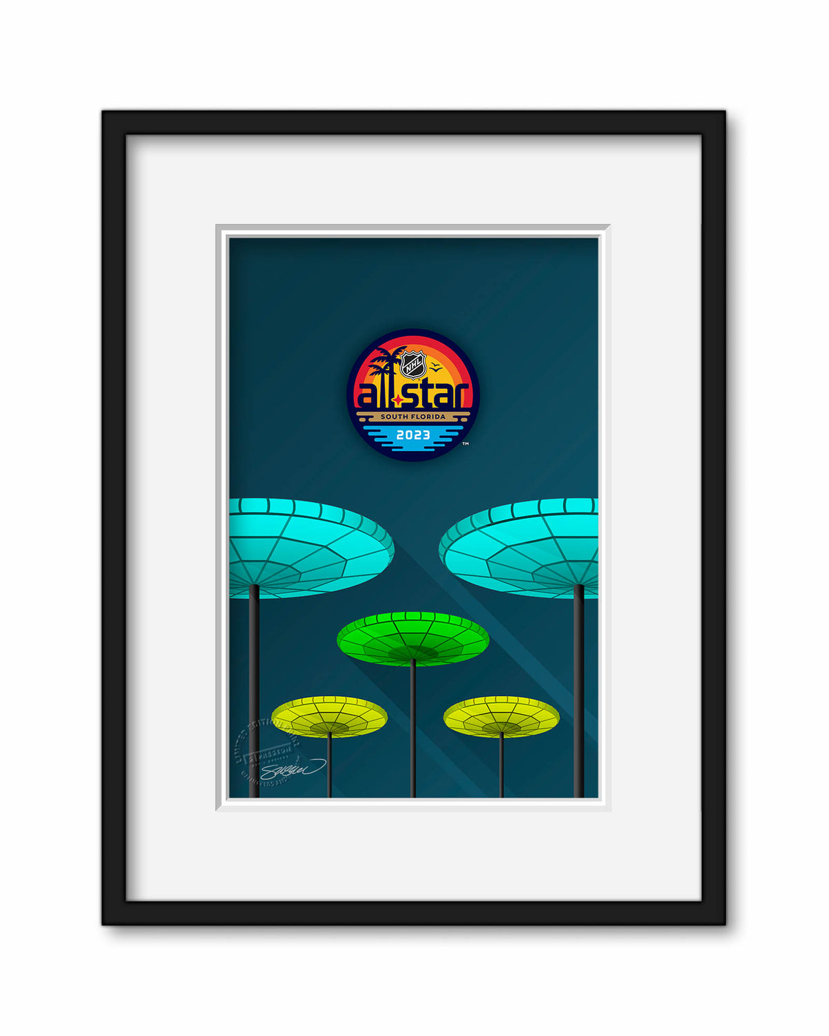 2023 NHL All-Star Game Minimalist FLA Live Arena Limited Edition Art Print