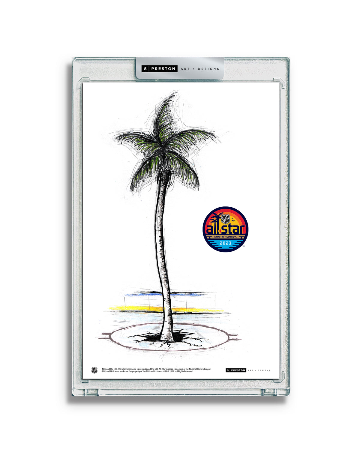2023 NHL All-Star Game Sketch Art Card Slab