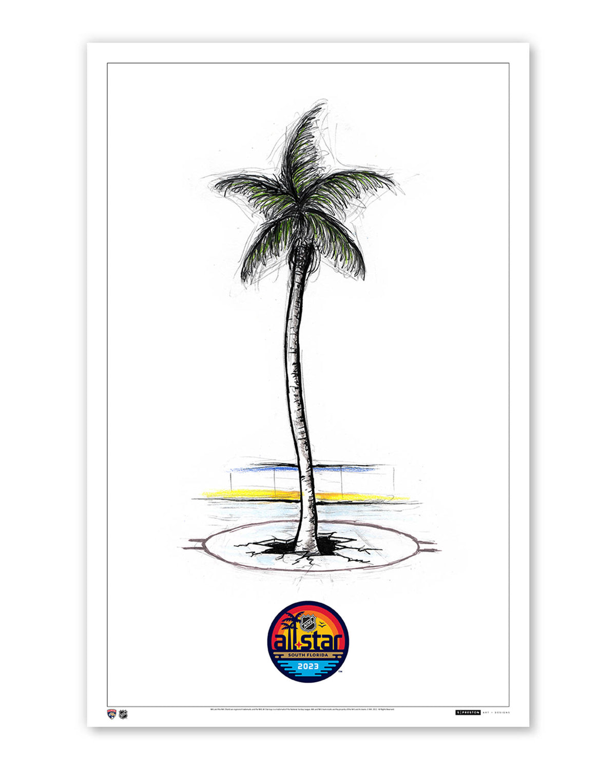 2023 NHL All-Star Game Sketch Limited Edition Art Print