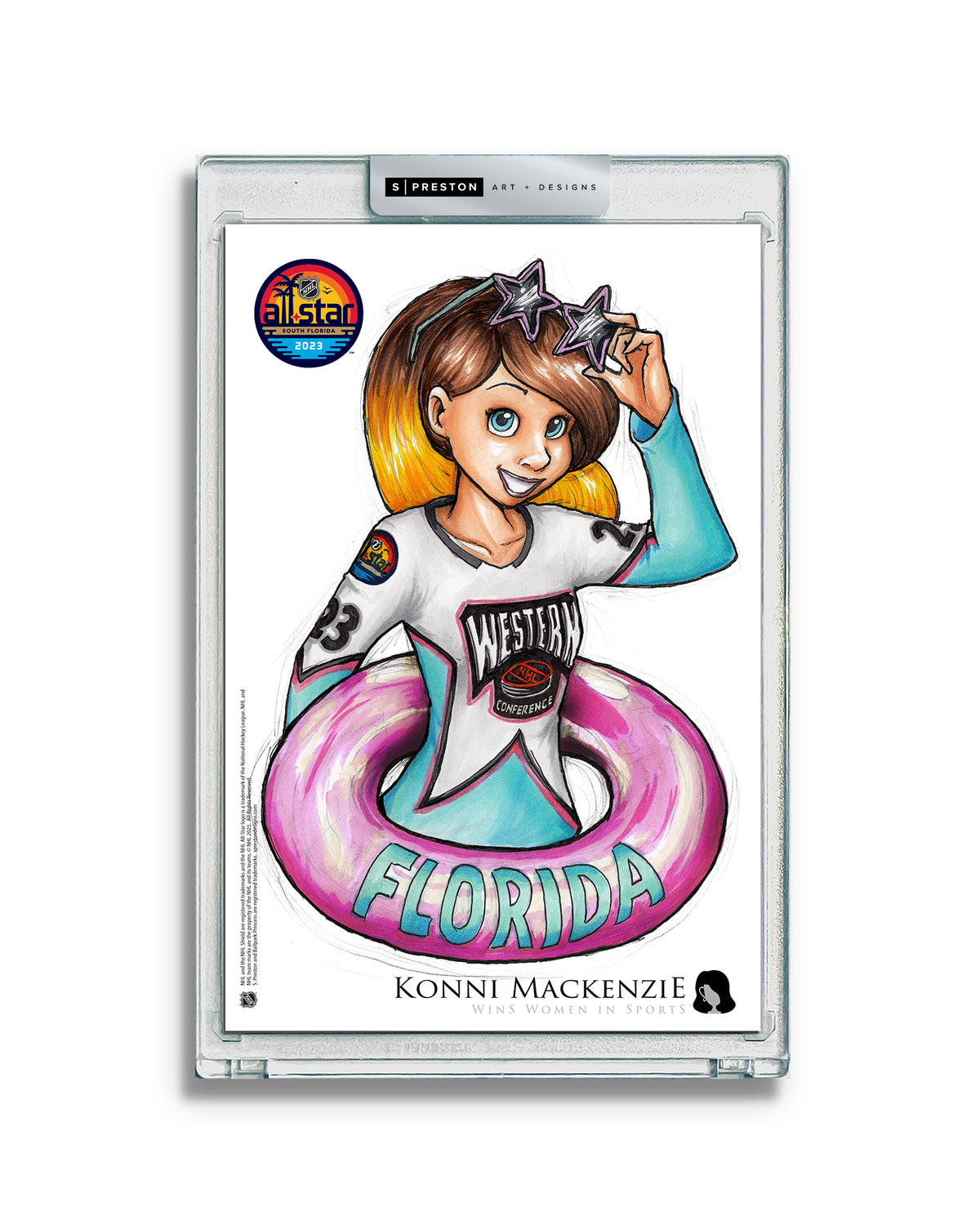 WinS® NHL Konni Mackenzie 2023 All-Star Game Jersey Limited Edition Art Card Slab