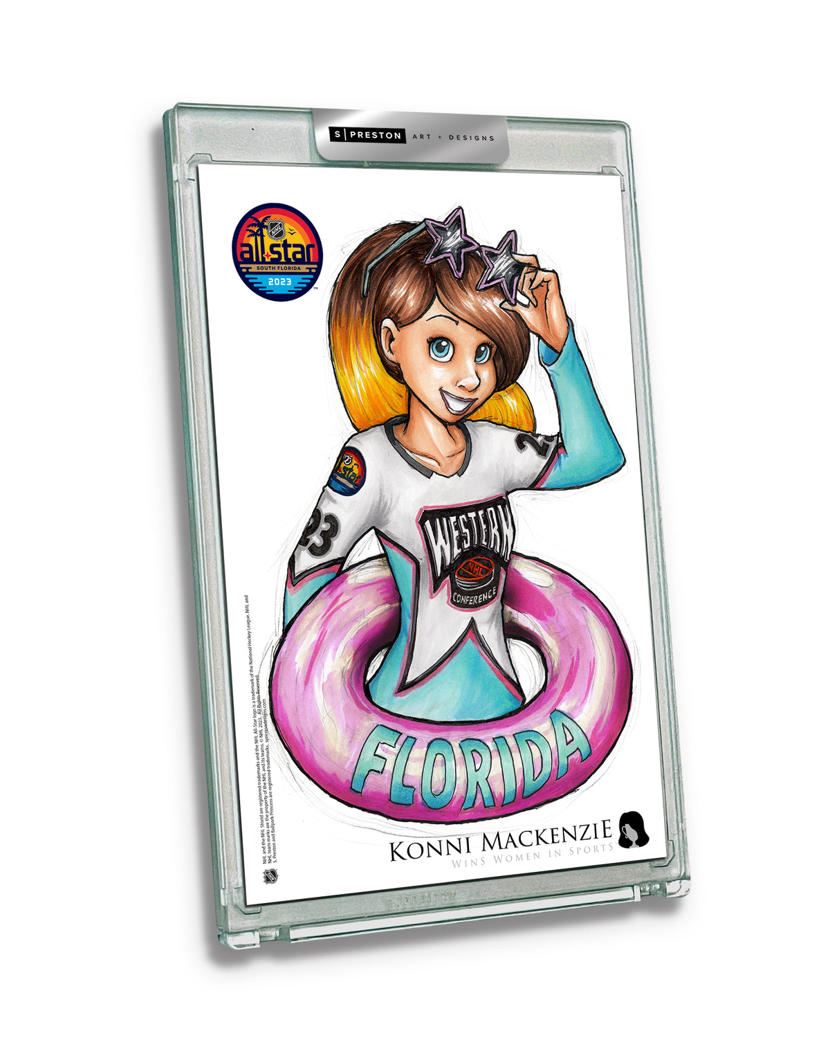 WinS® NHL Konni Mackenzie 2023 All-Star Game Jersey Limited Edition Art Card Slab