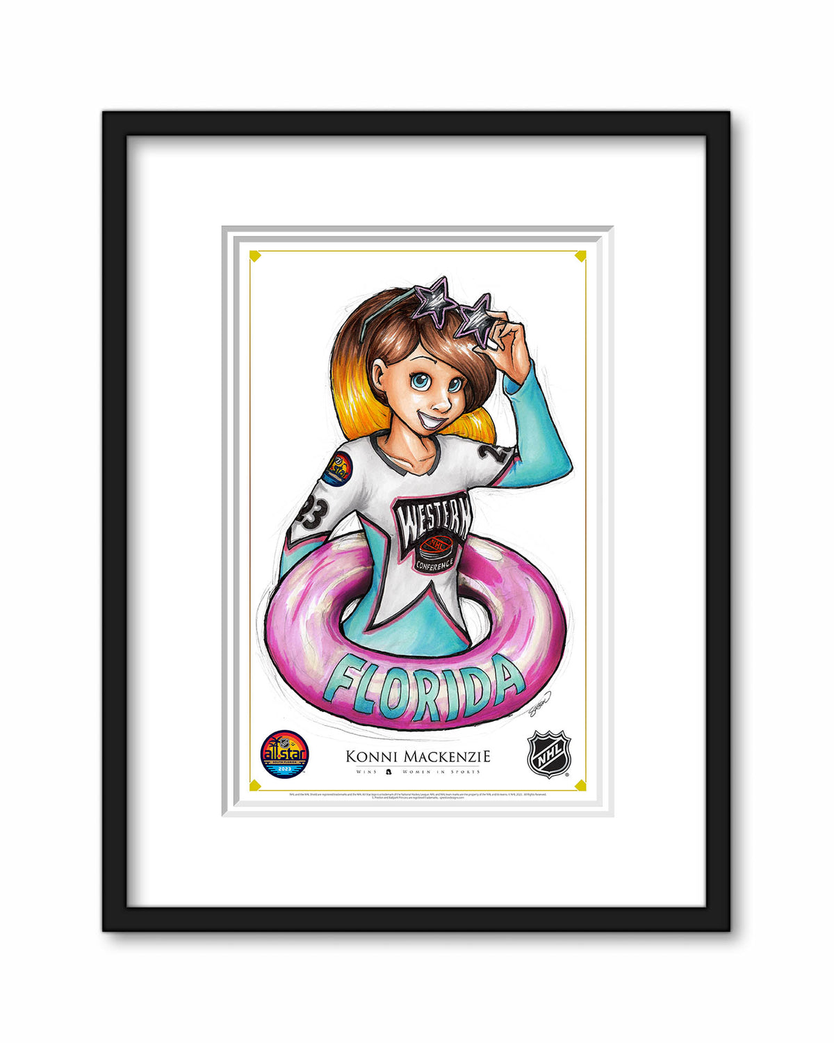 WinS® NHL Konni Mackenzie 2023 All-Star Game Jersey Poster Print