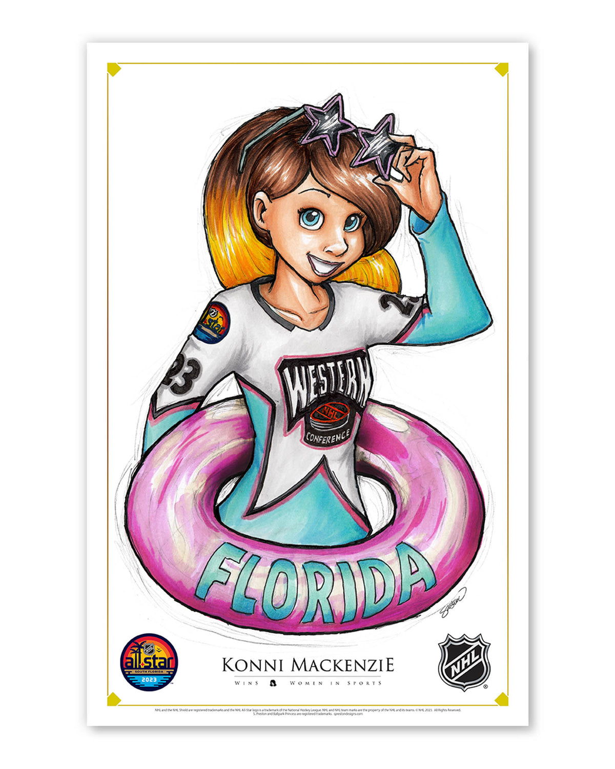 WinS® NHL Konni Mackenzie 2023 All-Star Game Jersey Poster Print