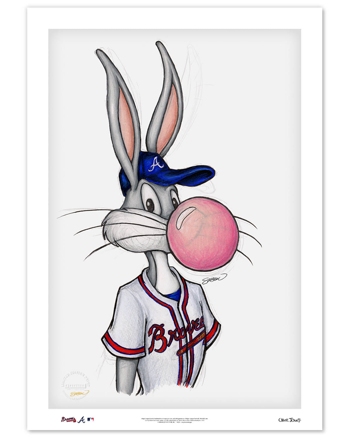 Bubblegum Bugs x MLB Braves Limited Edition Fine Art Print