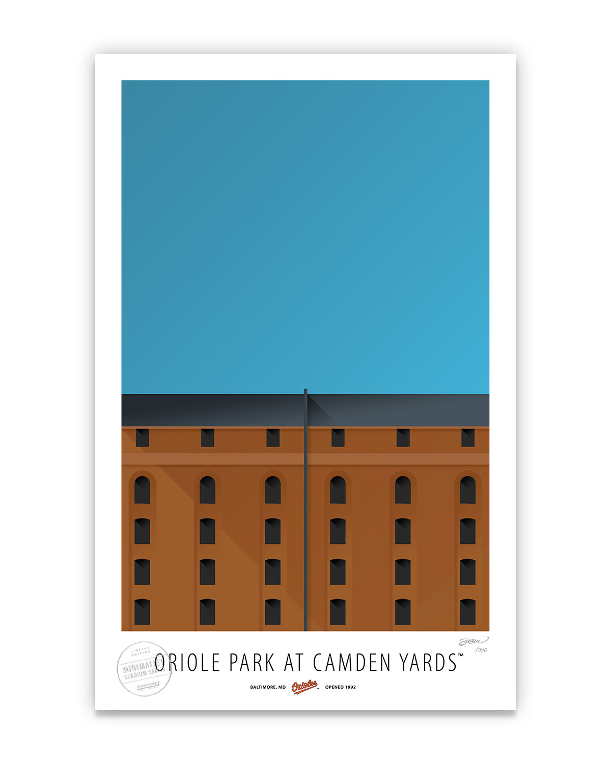 Minimalist Camden Yards Art Print