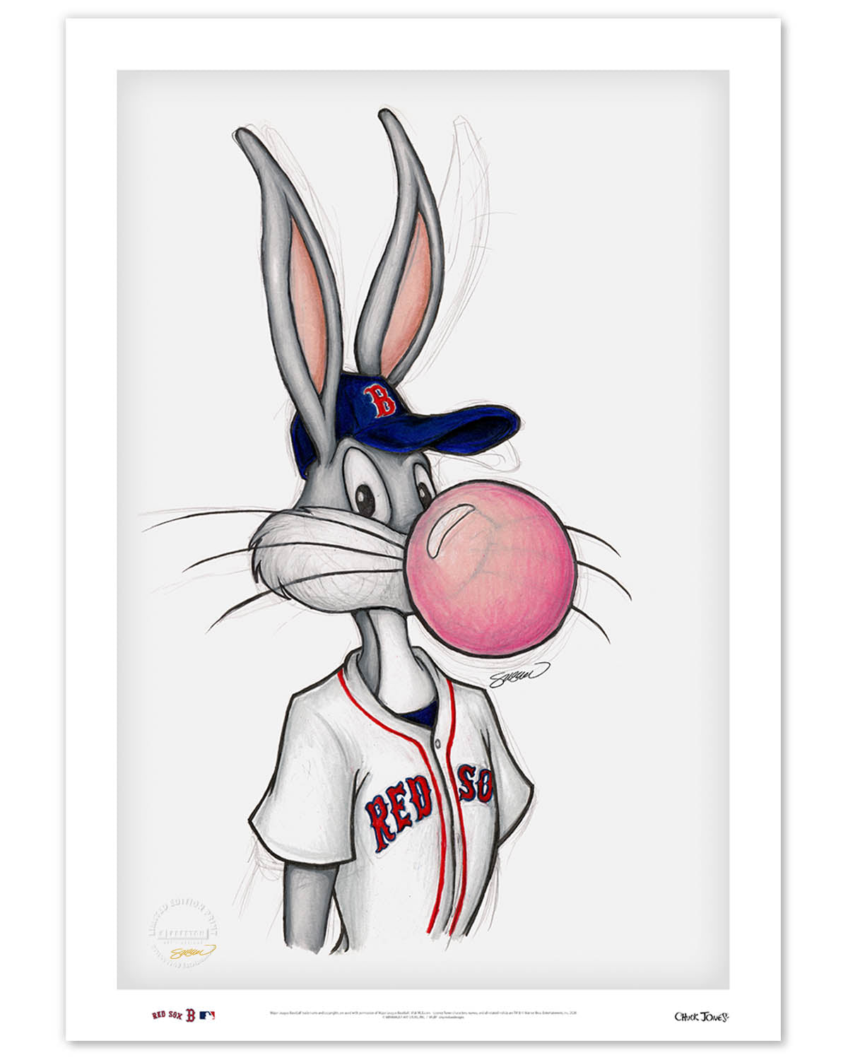 Bubblegum Bugs x MLB Red Sox Limited Edition Fine Art Print