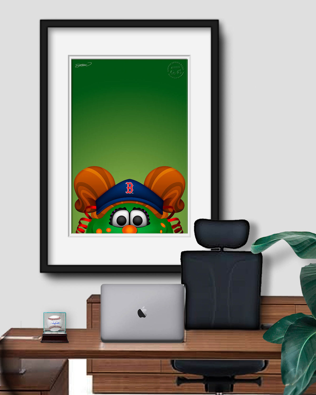 Minimalist Tessie the Green Monster