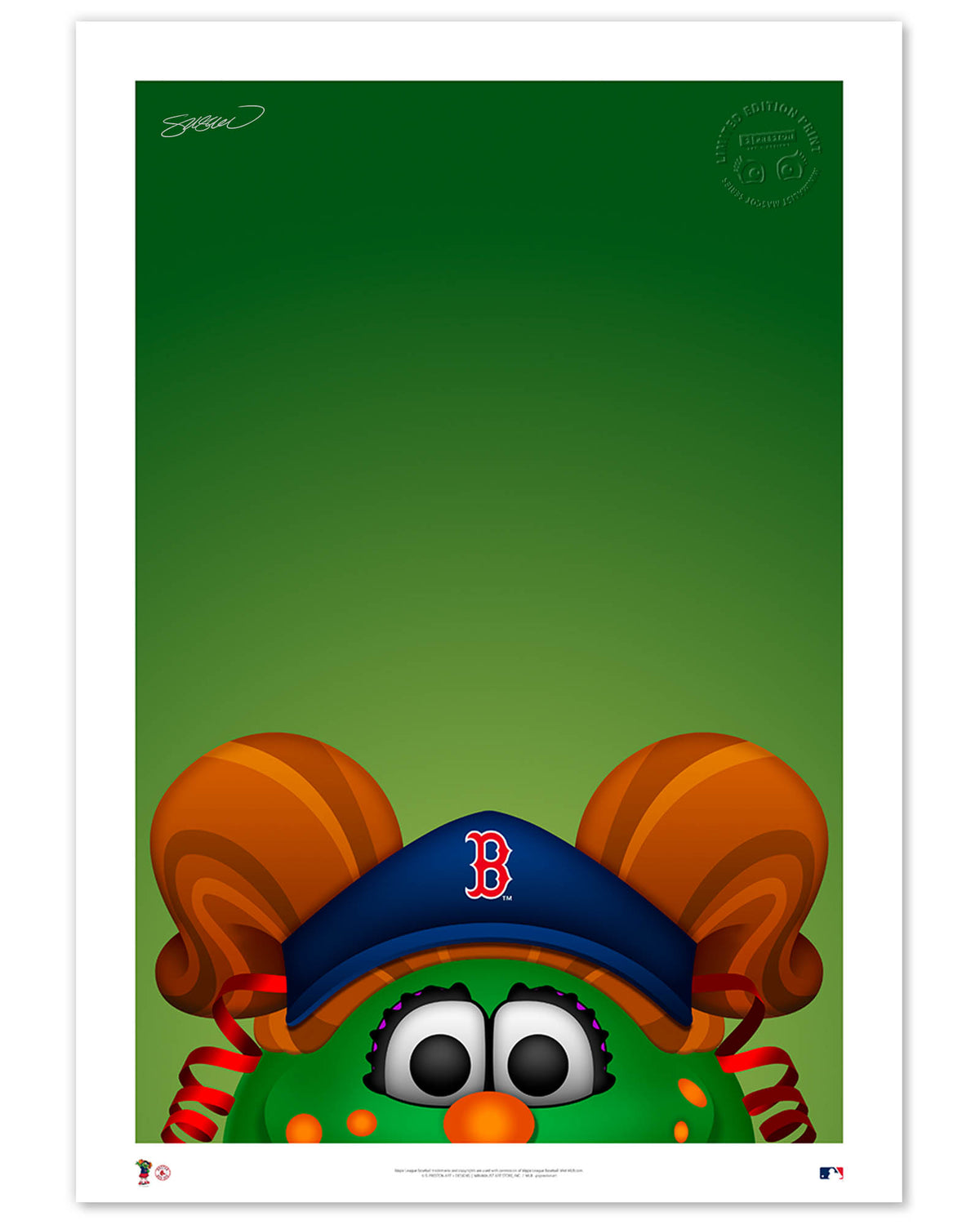 Minimalist Tessie the Green Monster