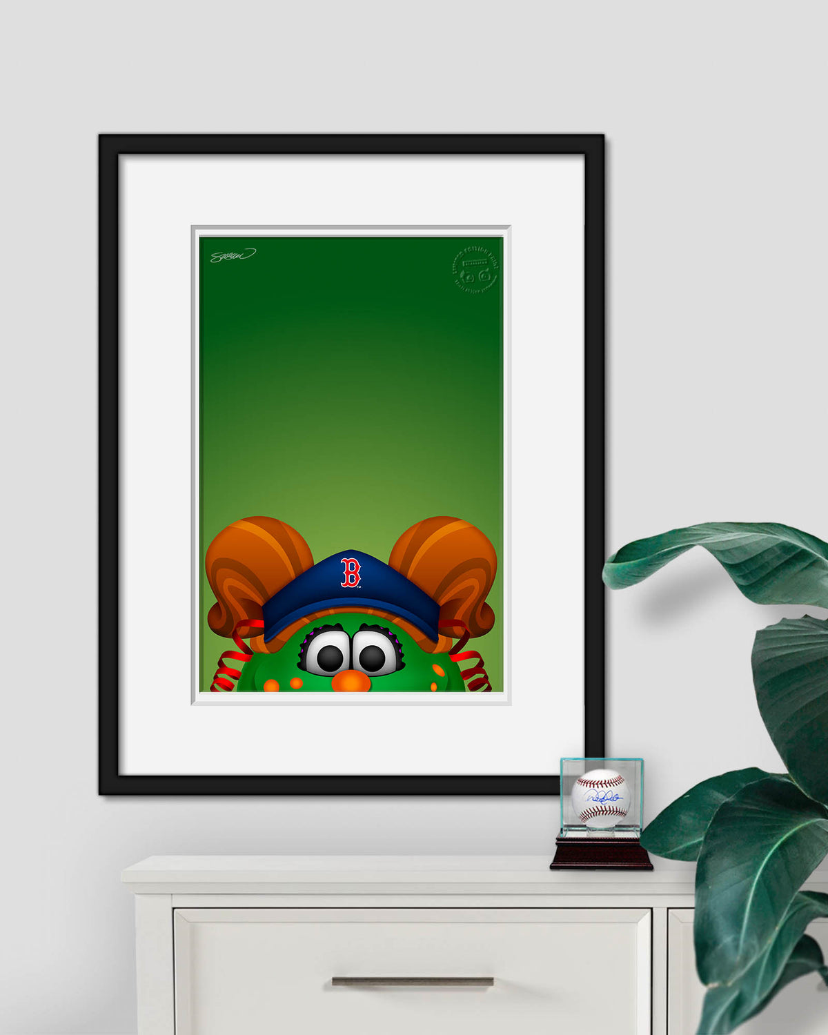 Minimalist Tessie the Green Monster