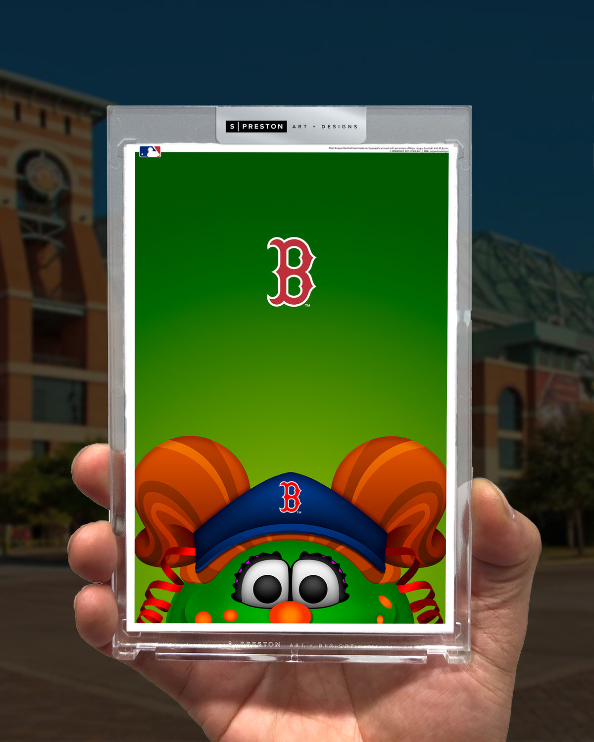 Minimalist Tessie Monster Peeker Limited Edition Art Card Slab
