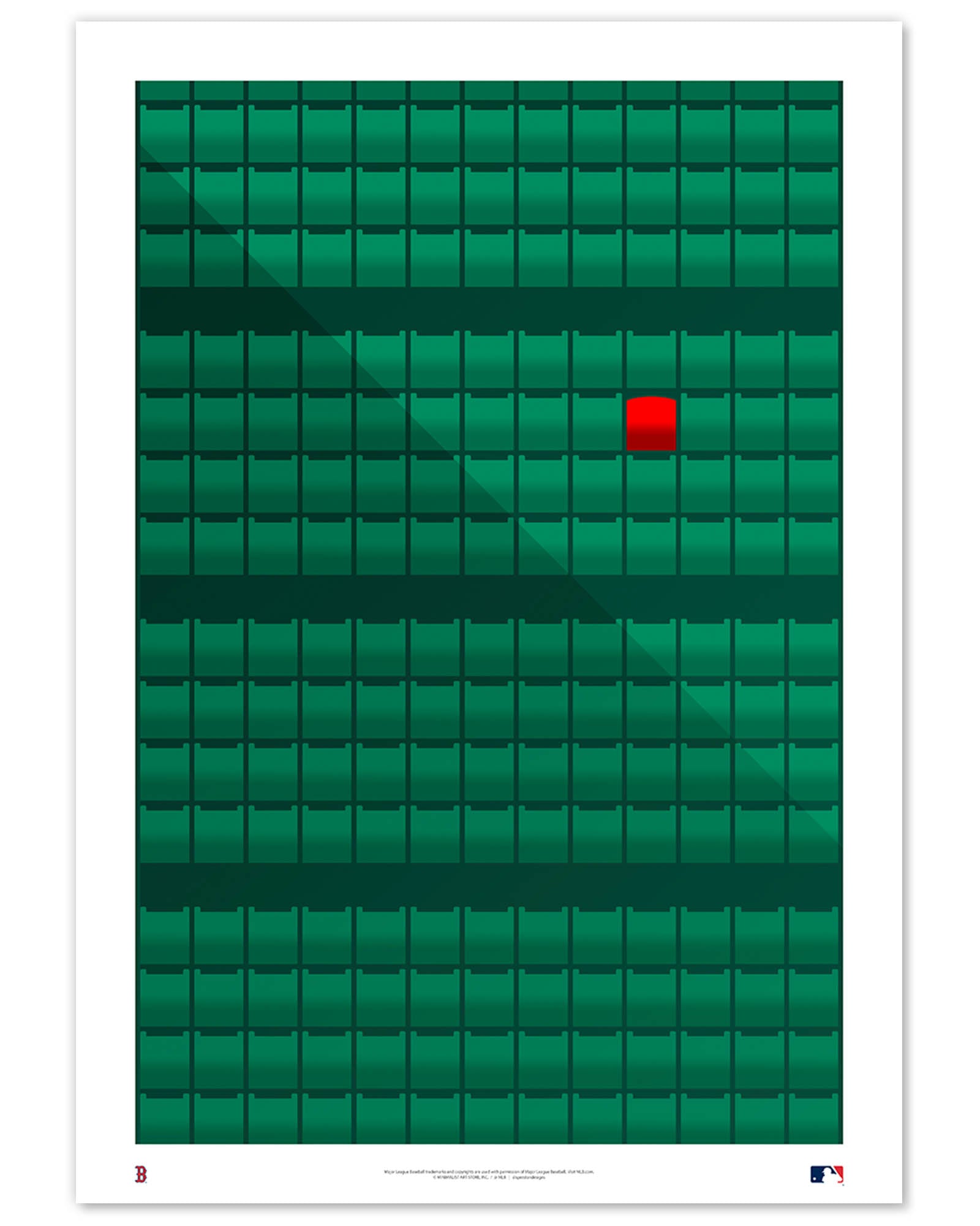 Fenway Park Red Seat Art Print | Boston Red Sox – S. Preston Art +