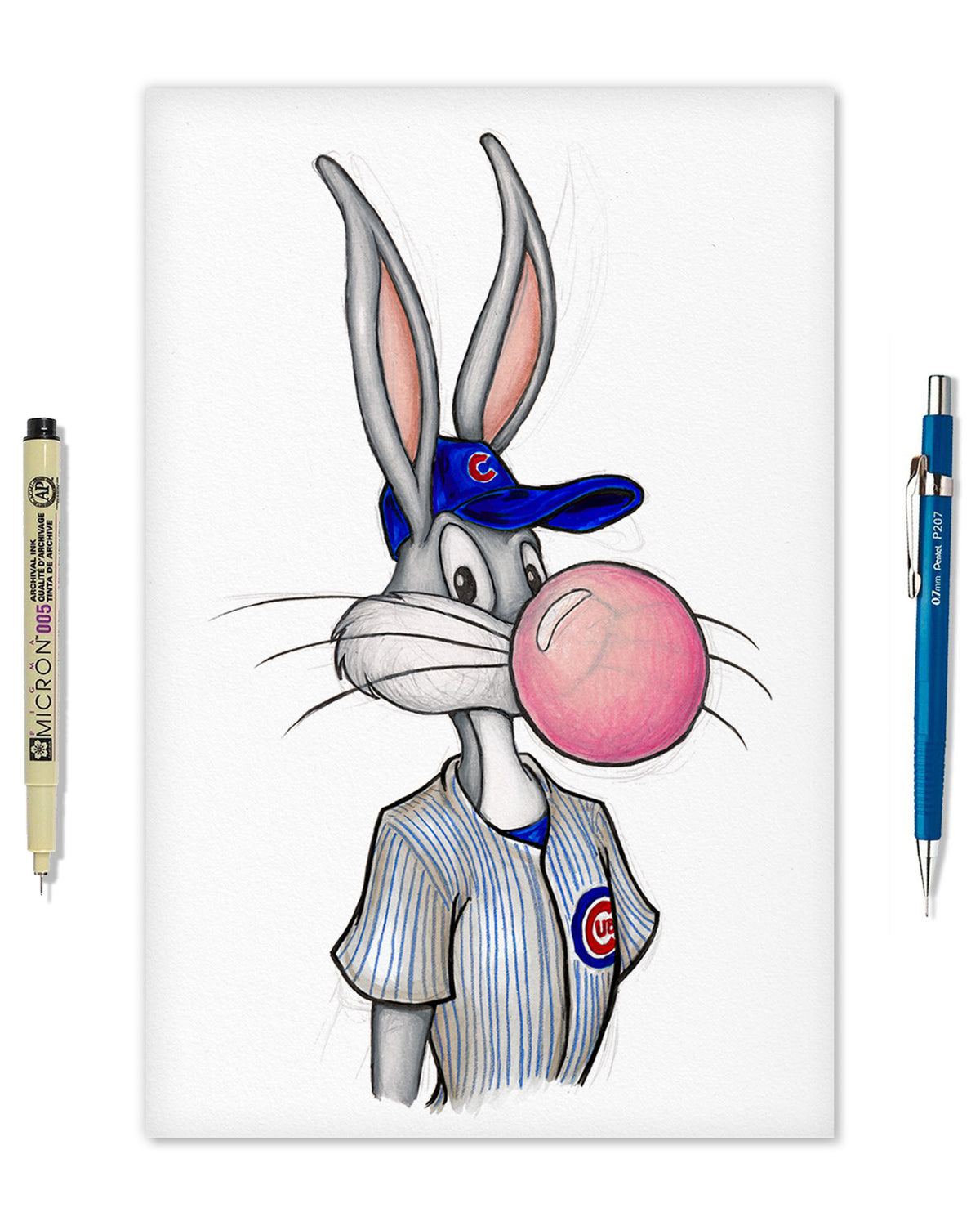 Bubblegum Bugs x MLB Cubs Limited Edition Fine Art Print