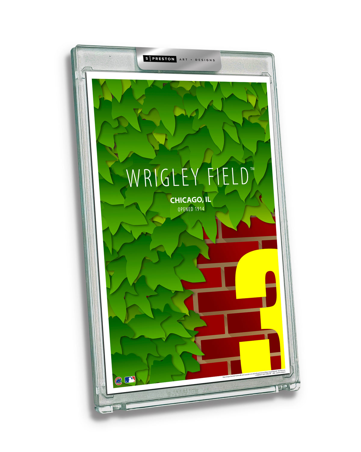 Minimalist Wrigley Field Limited Edition Art Card Slab