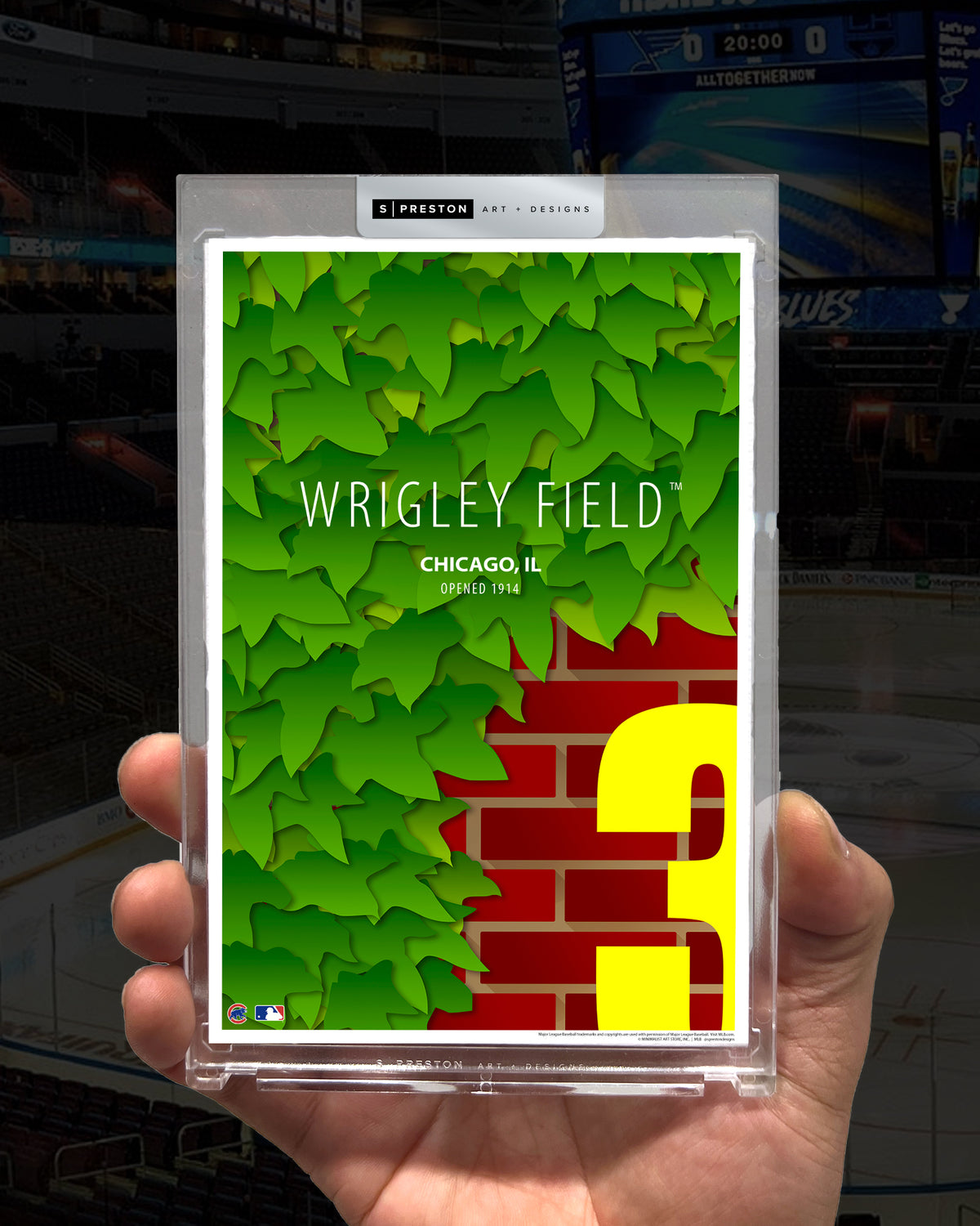 Minimalist Wrigley Field Limited Edition Art Card Slab