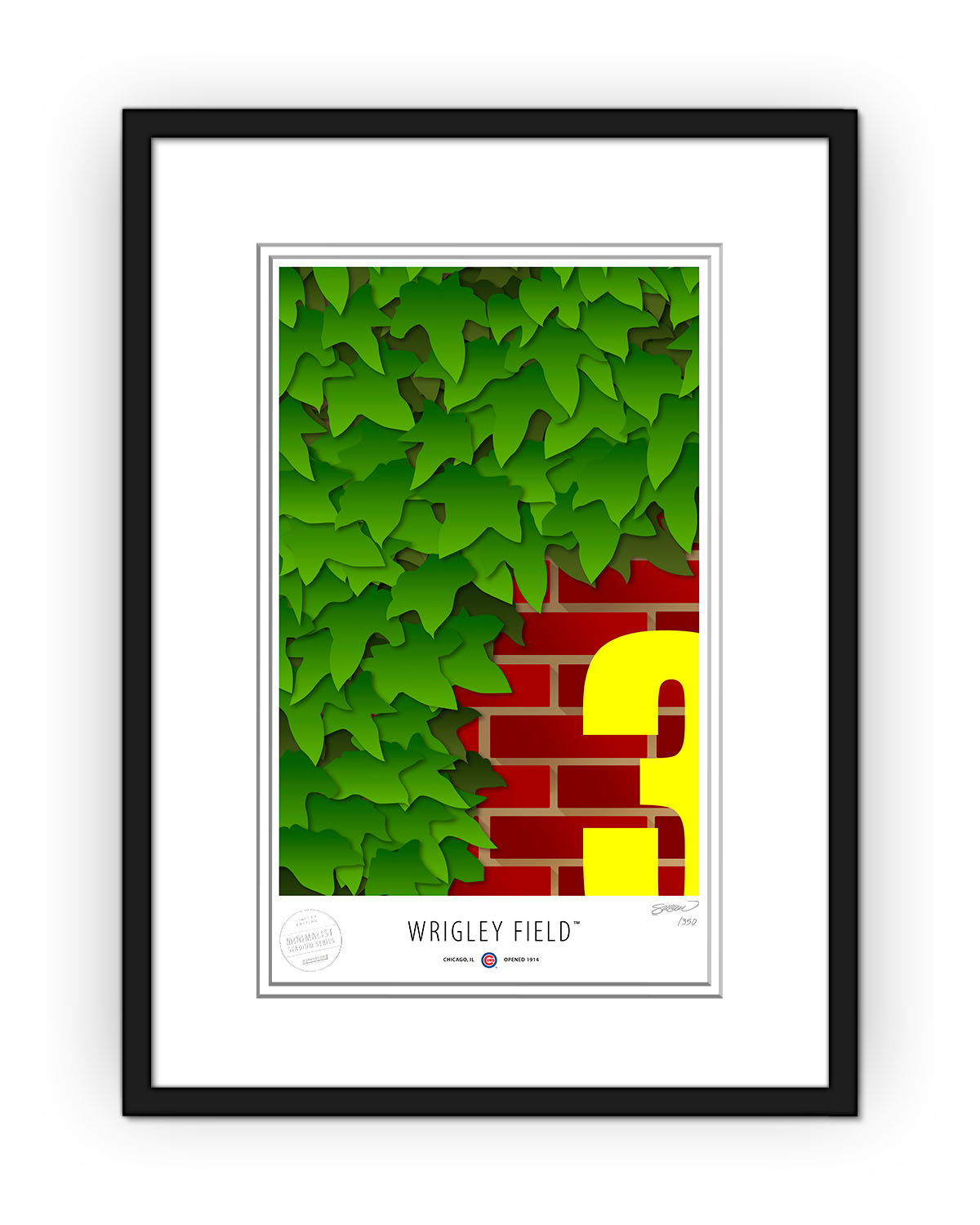 Minimalist Wrigley Field Art Print