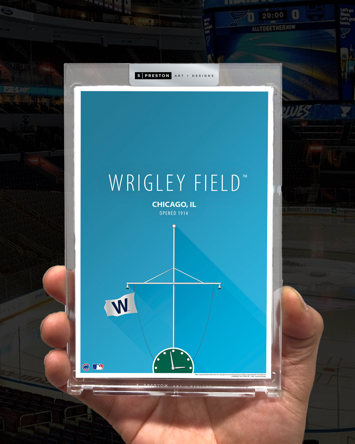 Minimalist Wrigley Field Limited Edition Art Card Slab