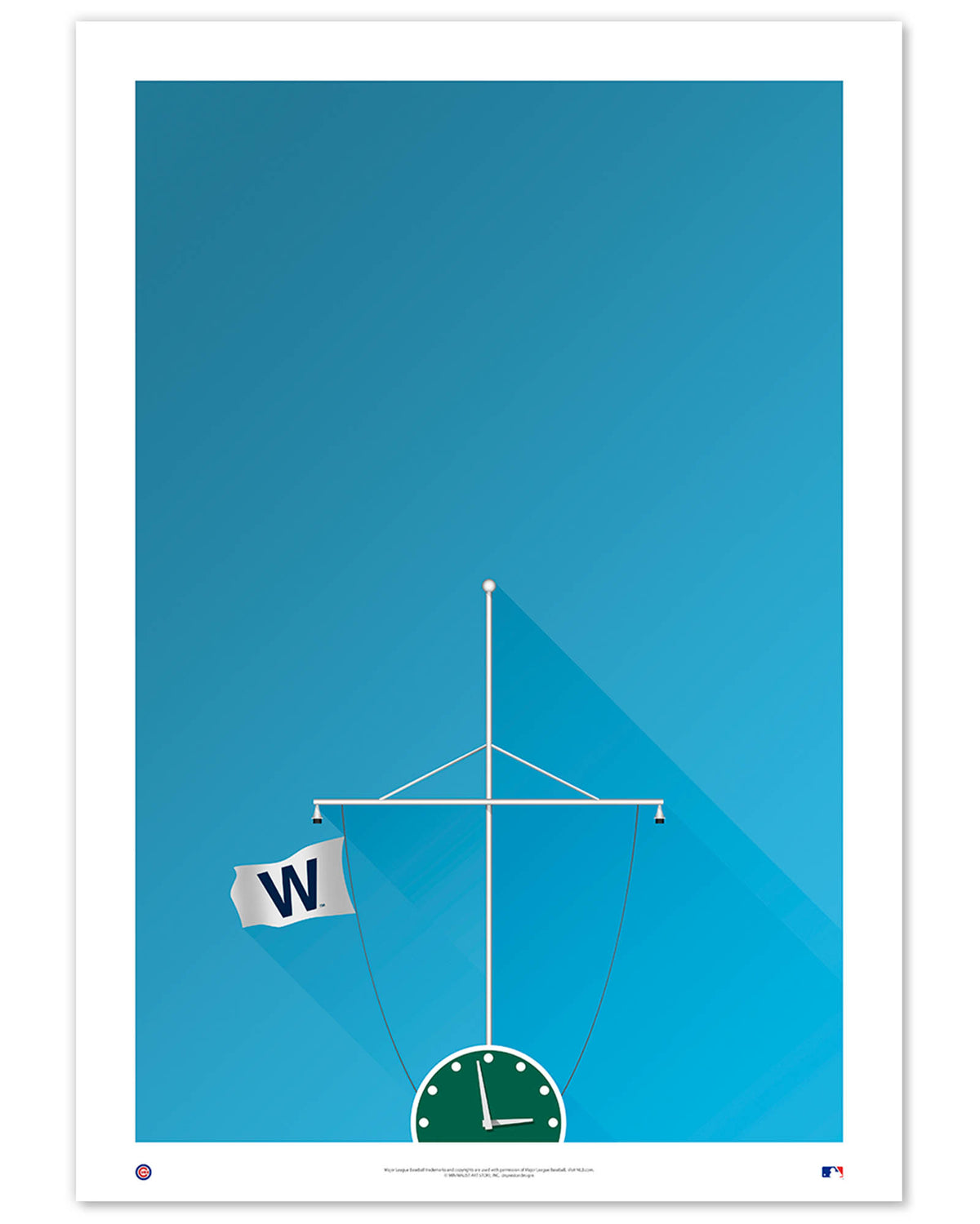 Minimalist Wrigley Field Fine Art Print