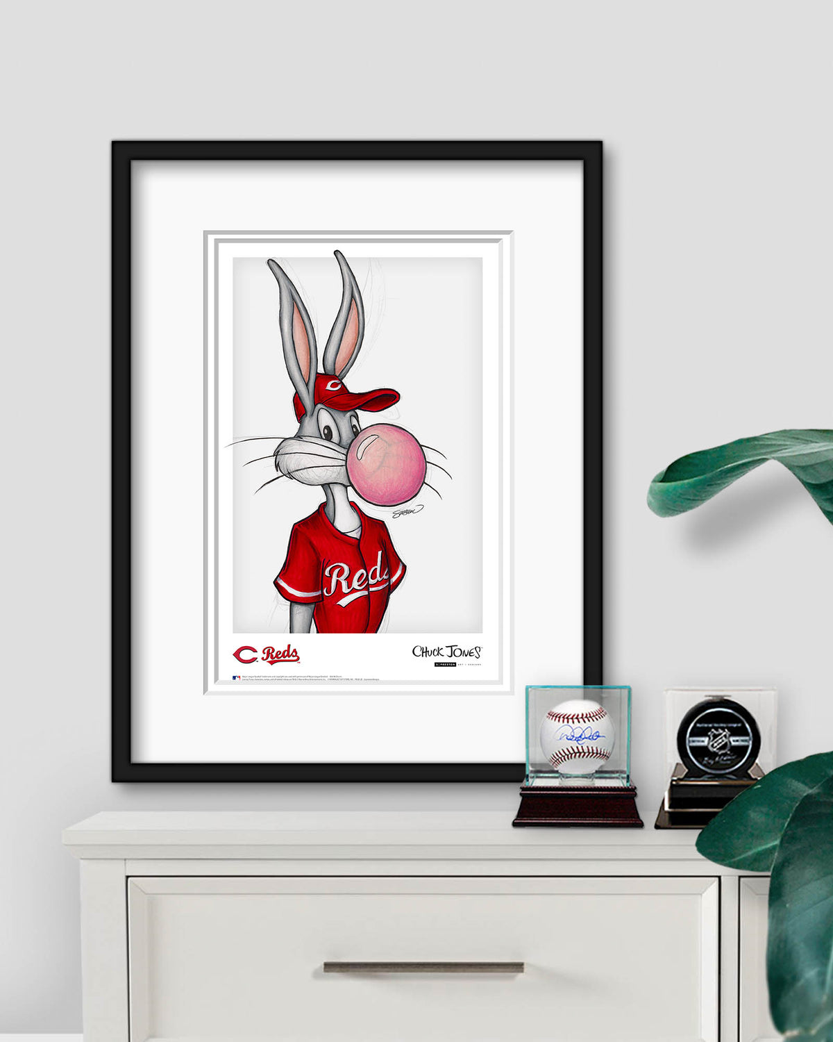 Bubblegum Bugs x MLB Reds Bugs Bunny Poster Print