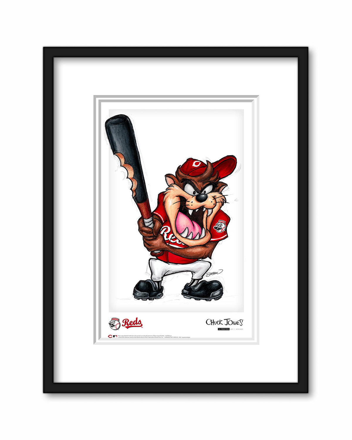Taz on Deck x MLB Reds Poster Print