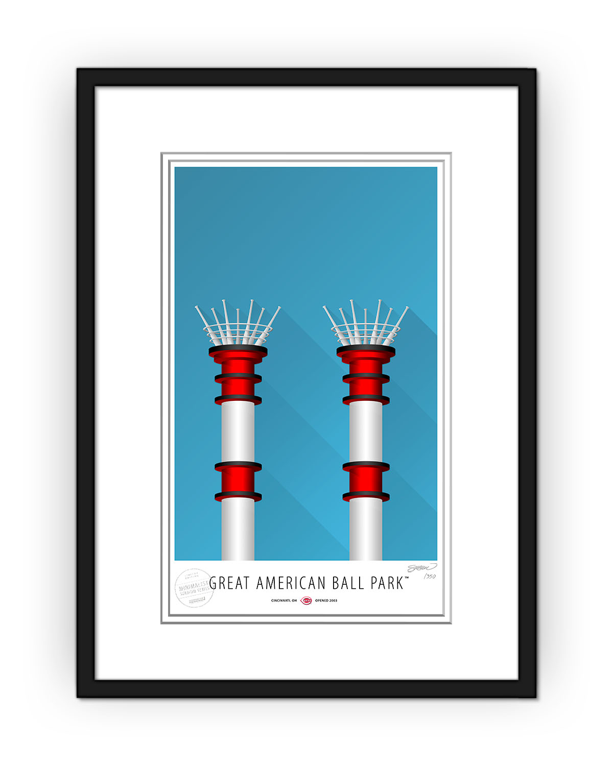 Minimalist Great American Ball Park Fine Art Print