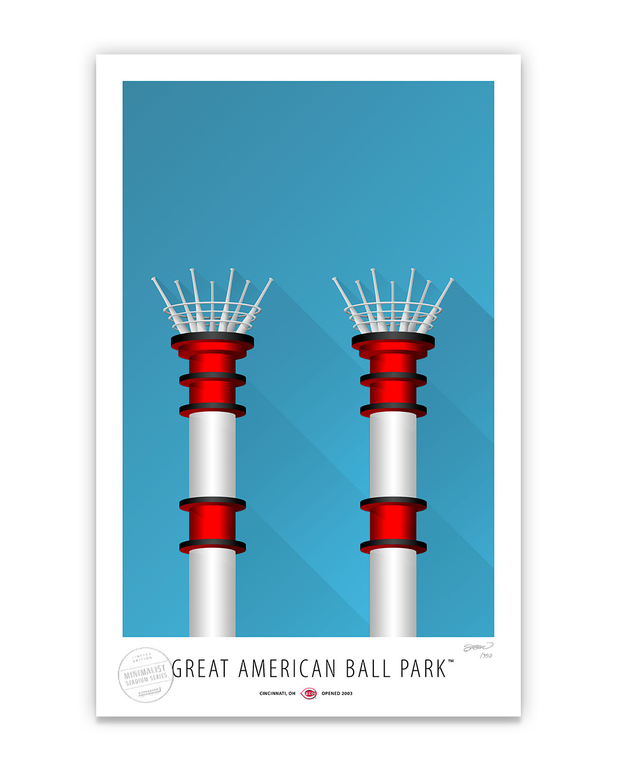 Minimalist Great American Ball Park Fine Art Print