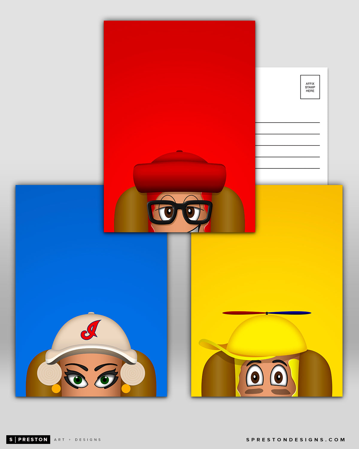 Minimalist Tribe Hot Dogs Mascots Postcard Set
