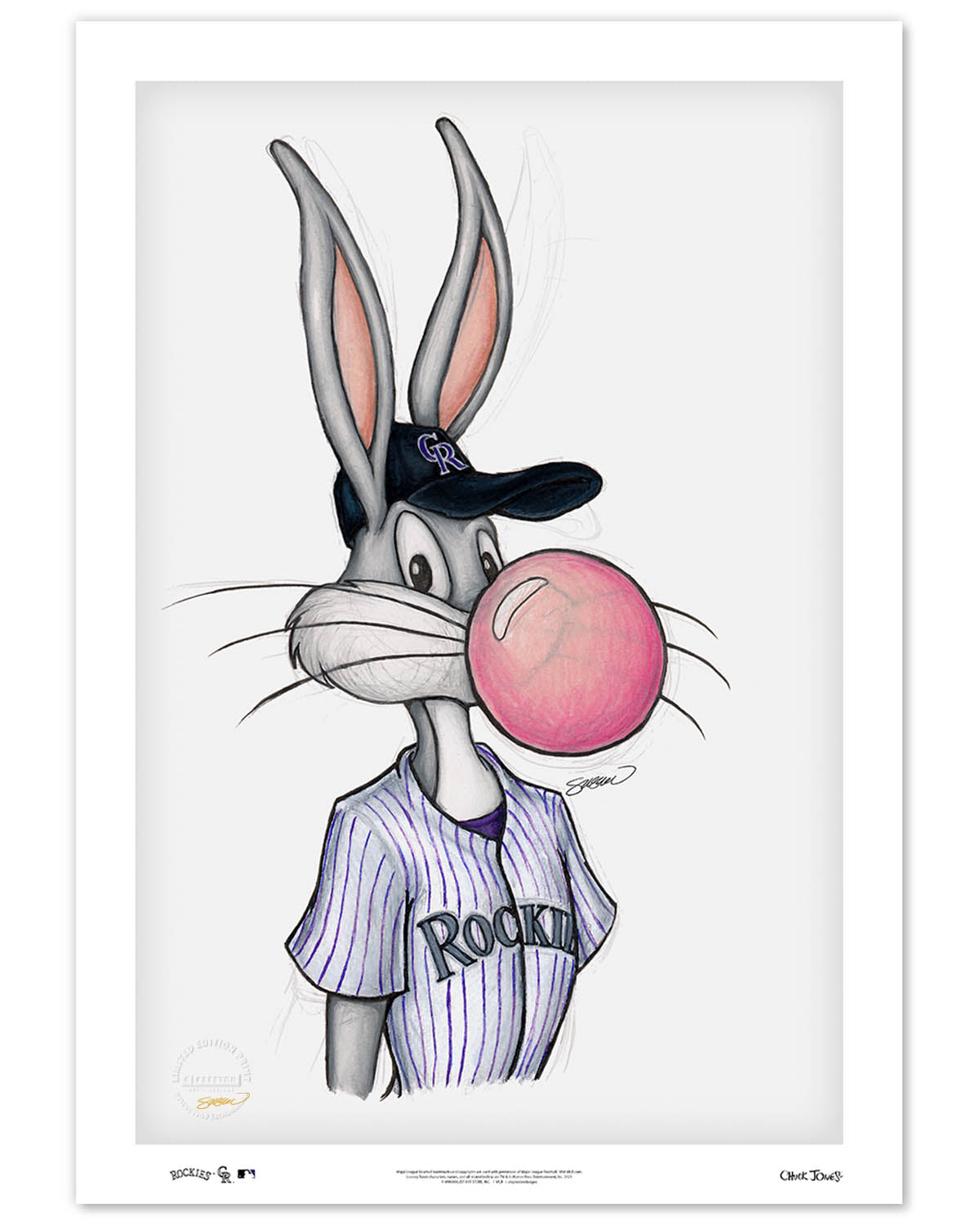 Bubblegum Bugs x MLB Rockies Limited Edition Fine Art Print