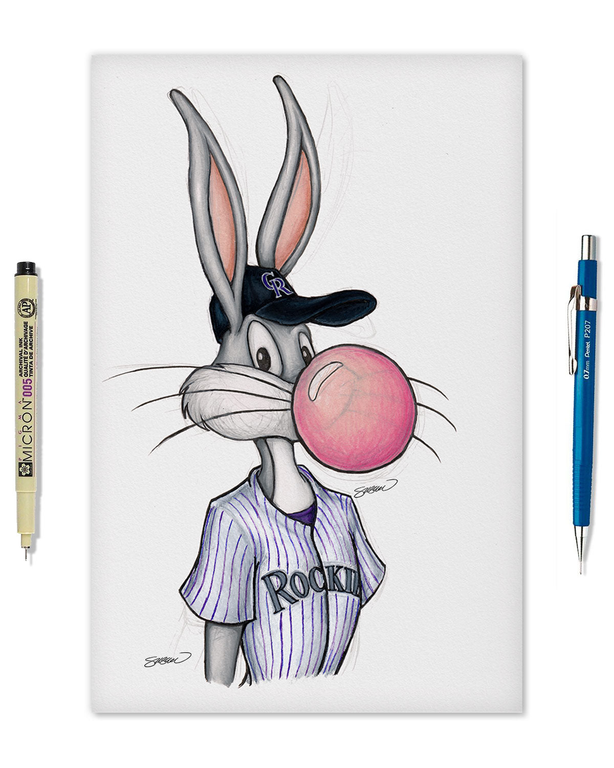 Bubblegum Bugs x MLB Rockies Limited Edition Fine Art Print