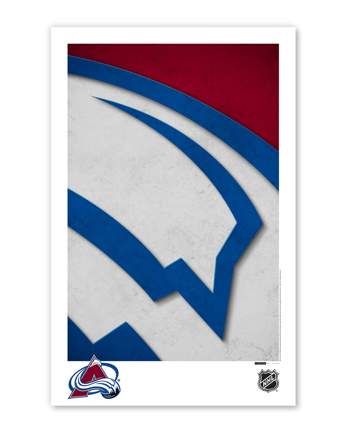 Minimalist Logo - Colorado Avalanche Poster Print - CLEARANCE