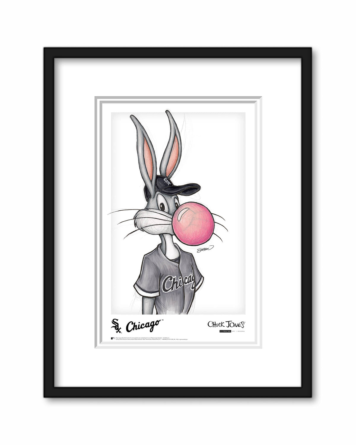 Bubblegum Bugs x MLB White Sox Bugs Bunny Poster Print