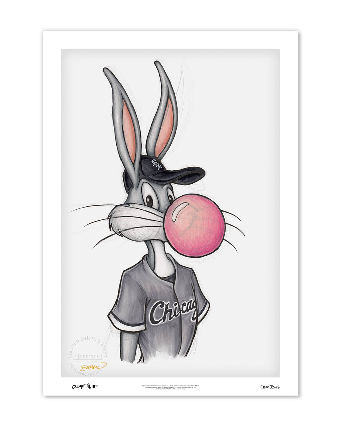 Bubblegum Bugs x MLB White Sox Limited Edition Fine Art Print