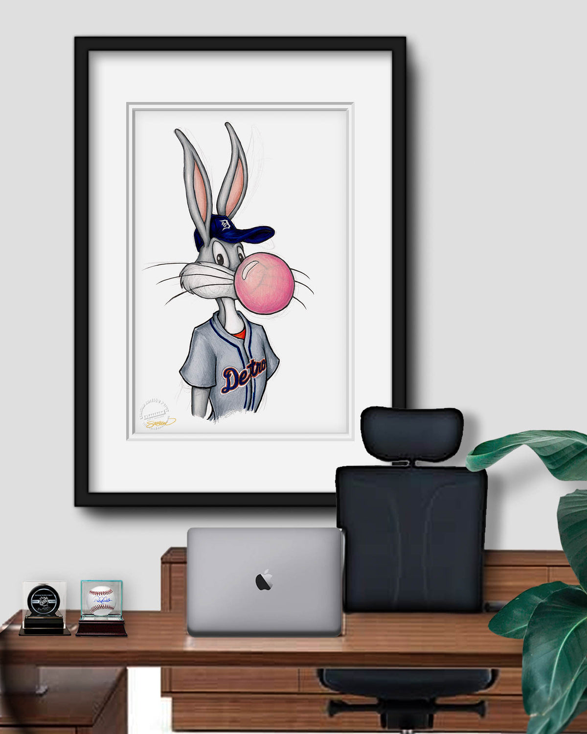 Bubblegum Bugs x MLB Tigers Limited Edition Fine Art Print