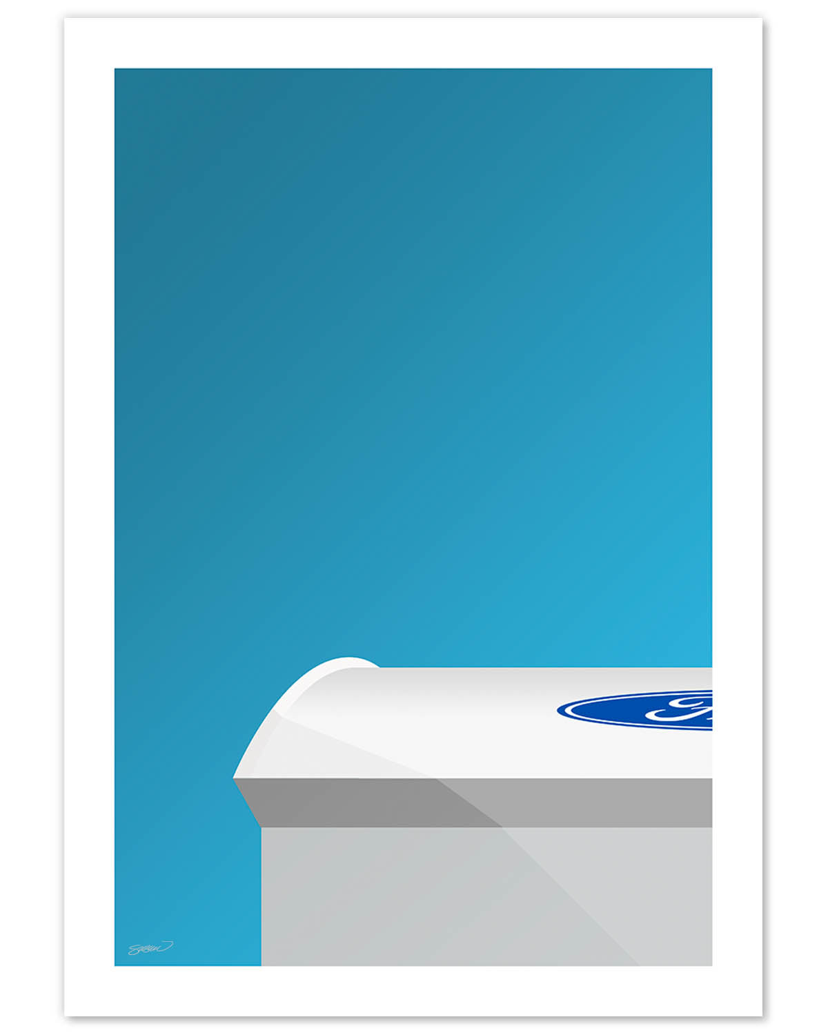 Minimalist Ford Field Art Print